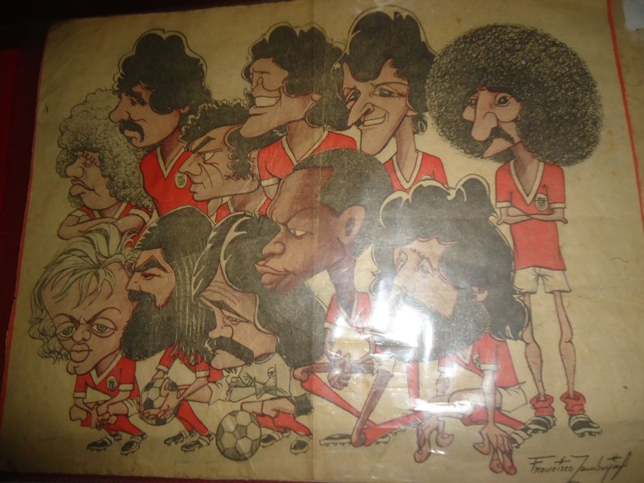 Caricatura de  jogadores de futebol Autor Francisco Zambujal