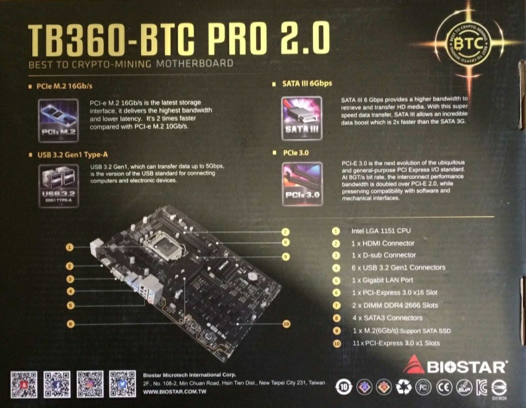 Материнская плата TB360-BTC pro