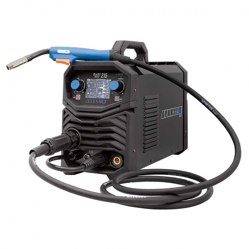Migomat Inwertorowy Spawarka SPARTUS EasyMig 215 MIG MAG NOWY LCD 3W1