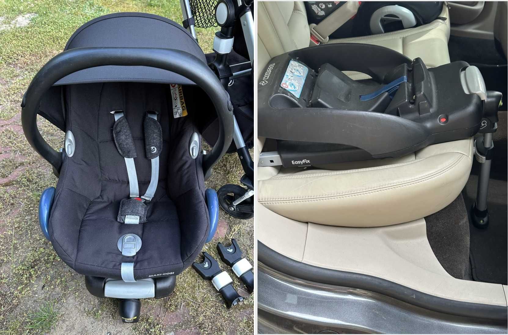 Wózek Bugaboo cameleon 3, grey, Fotelik Maxi Cosi 0-13, baza isofix