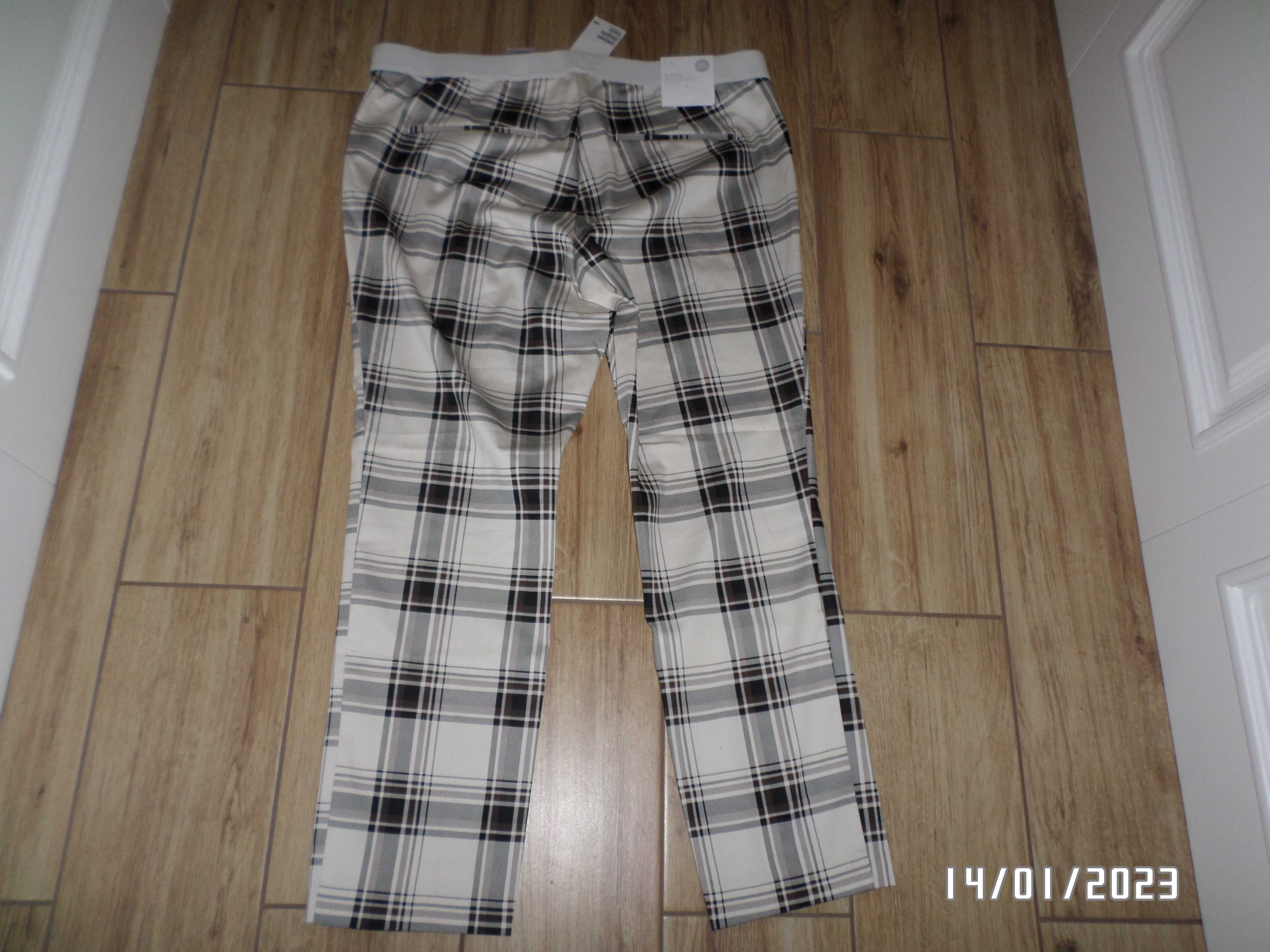 firmowe spodnie damskie -H&M-50-22-XXL