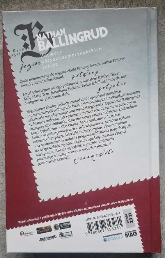 Nathan Ballingrud Potwory północnoamerykańskich jezior 2023