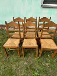 Solidne dębowe krzesła 6 sztuk