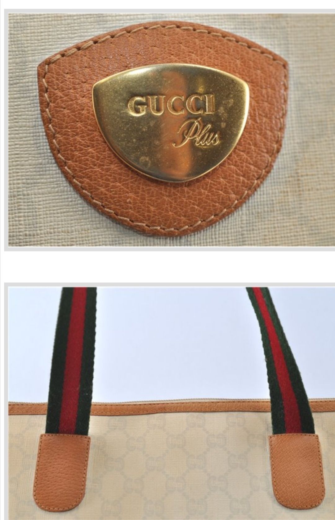 Mala Gucci vintage bege