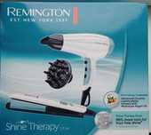 Prostownica REMINGTON Shine Therapy S8500GP + Suszarka do włosów D5216
