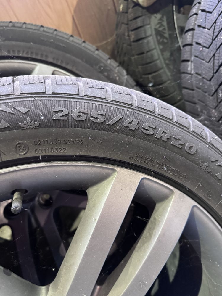 Felgi aluminiowe 20” + opony zimowe 265/45 R20 Audi Q7 – stan bdb