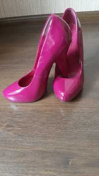 Туфли лаковые, туфельки розовые