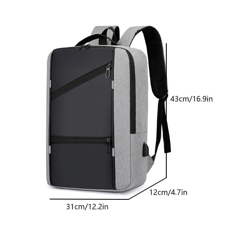 Рюкзак універсальний міський із USB S&T Grey/Black.