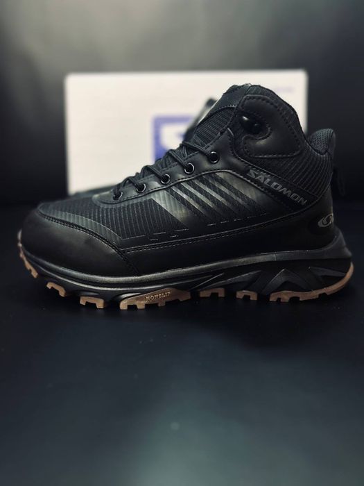 Ботинки мужские саломон Salomon / кожаные ботинки термо / не промокают