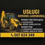 Usługi koparko ładowarka niwelacja terenu wykopy szamba odwodnienia