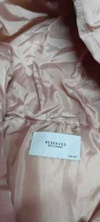 Zimowa kurtka rożowa dziewczęca rozmiar 116 Reservwd