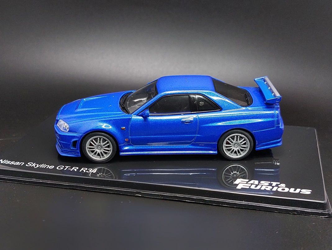 1:43 Nissan Skyline GT-R R34 (Altaya Fast&Furious) масштабная модель