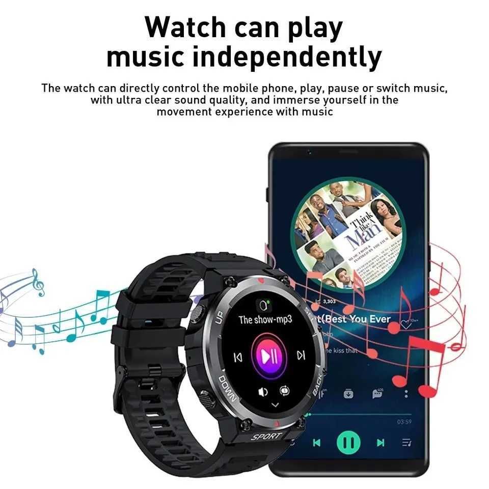 Lemfo LF33 styl T-Rex, rozmowy, Amoled 1,39 cala, menu PL