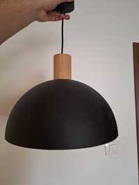 Lampa sufitowa czarna