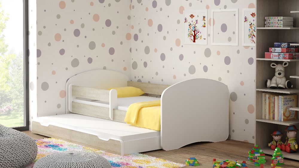 Łóżko piętrowe podwójne dla dzieci 200x90 dwuosobowe wysuwane