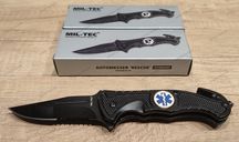 Ніж MIL-TEC 15323010 рятівника складний склобій + стропорез пила нож