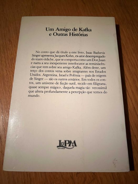 UM AMIGO DE KAFKA    Isaac Bashevis Singer