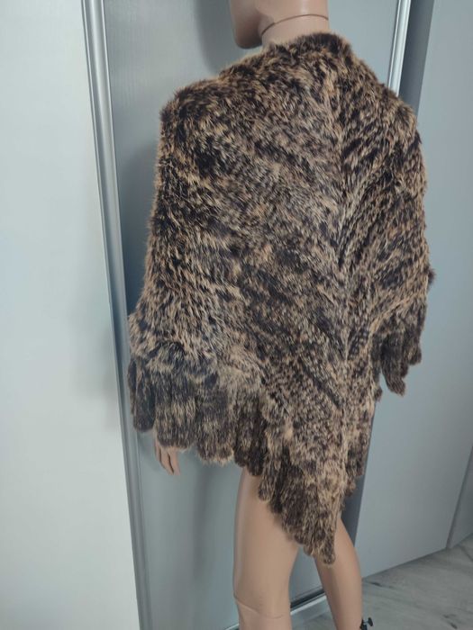 Yves Salomon меховая накидка шаль пончо