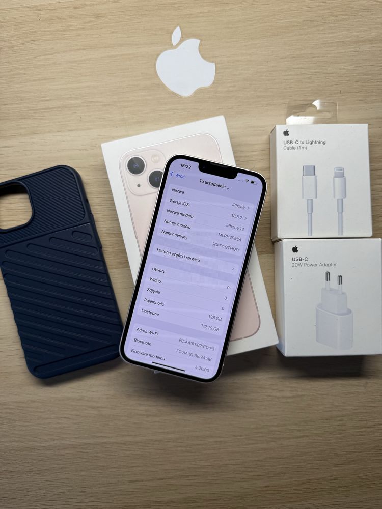 iPhone 13 128gb różowy bateria 100% komplet