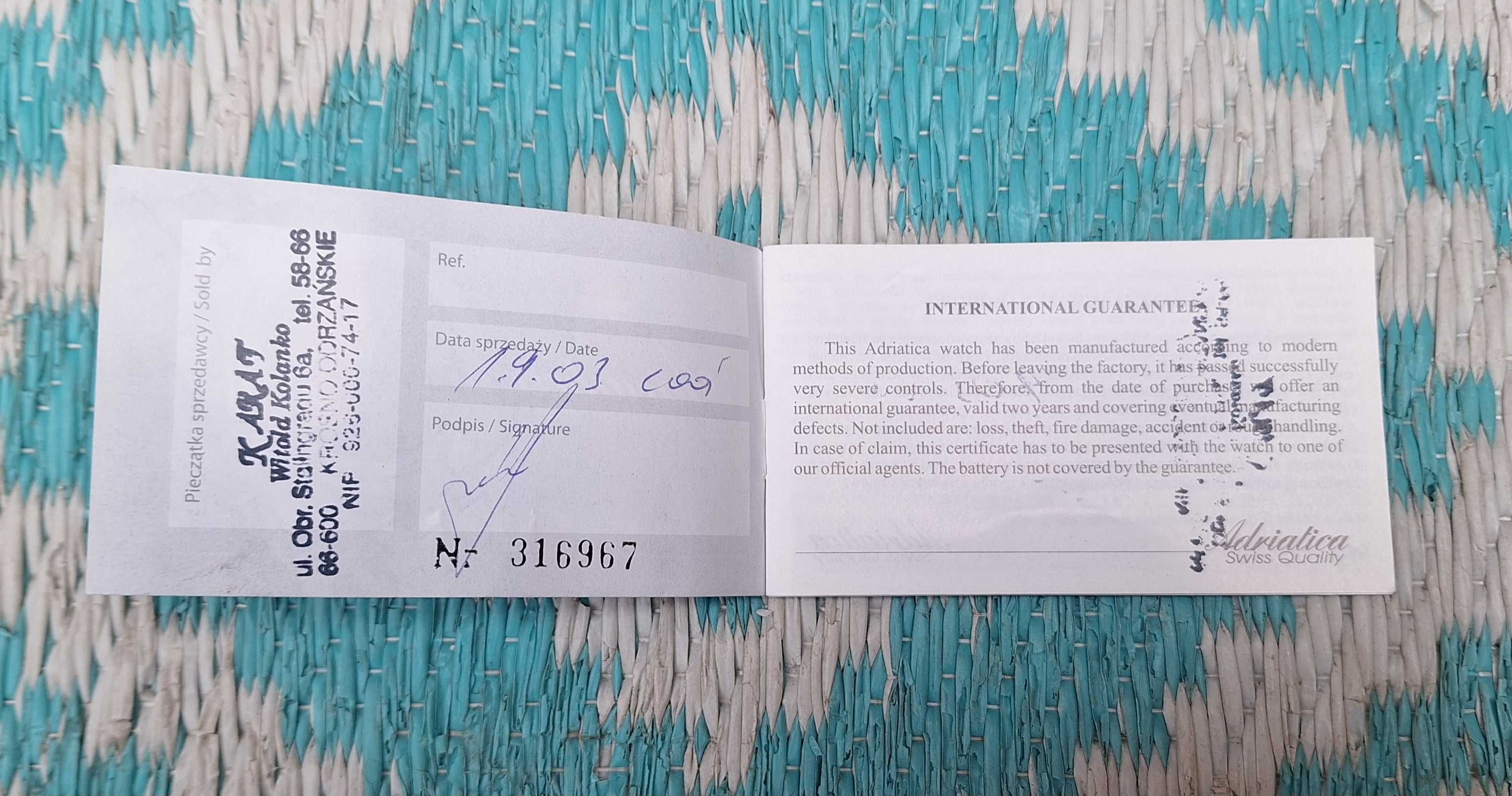 Szwajcarski  Męski/Damski Zegarek Adriatica WYSYŁAM Olx