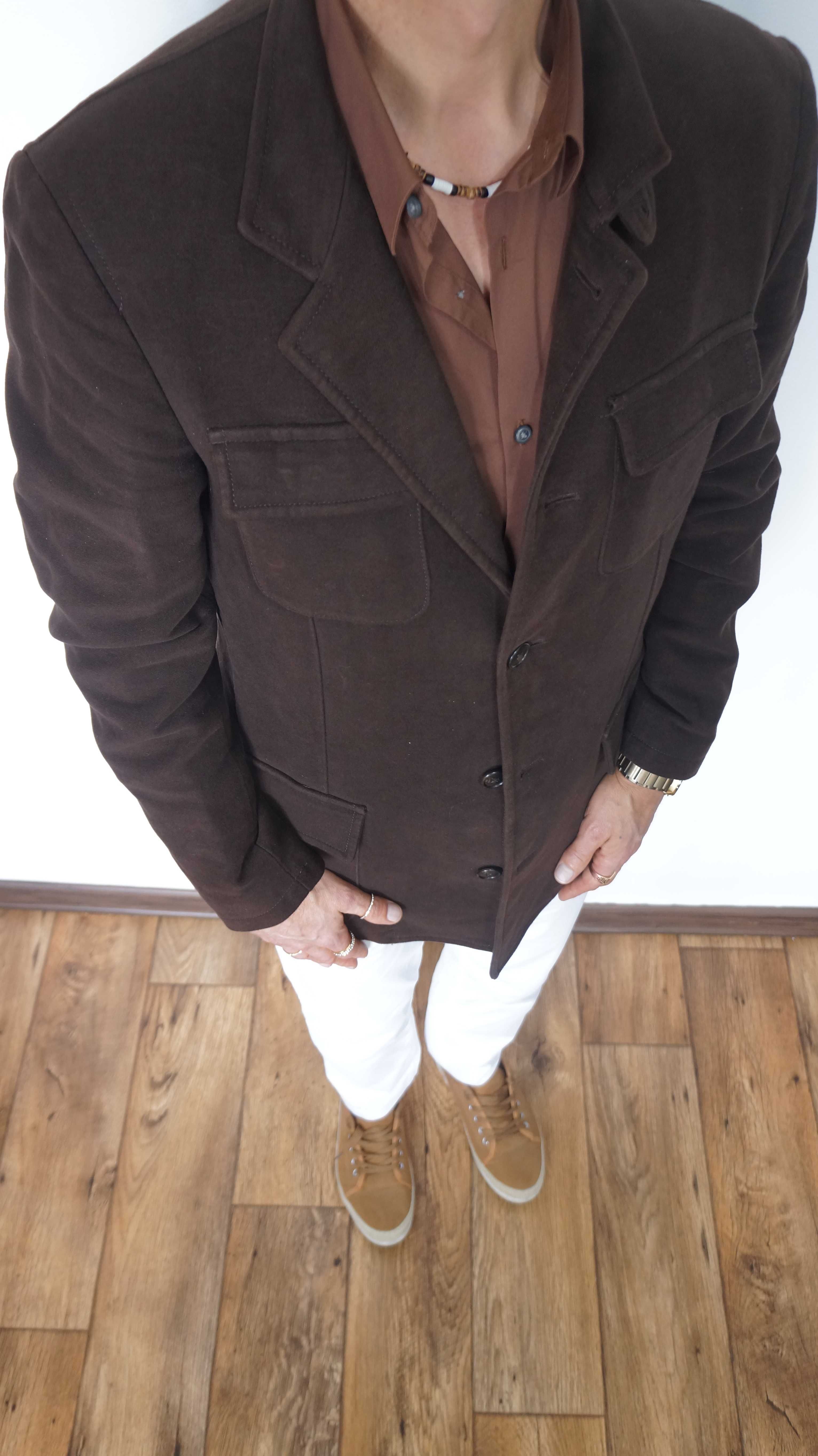 Marynarka Safari Massimo Dutti Rozmiar M/38 Kolor Brąz Głęboki