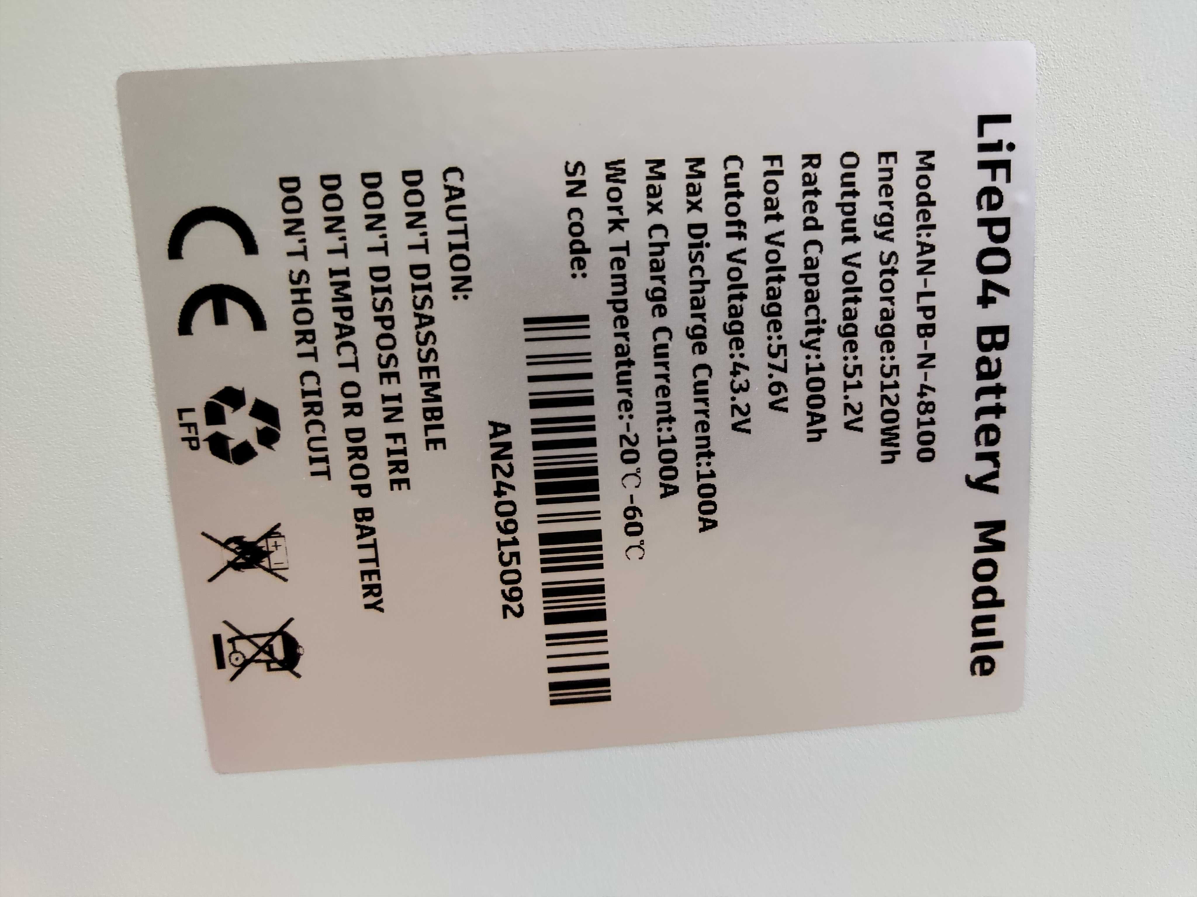 Литий железо фосфатный аккумулятор Anern AN-LPB-N-48100 (LiFePO4)
