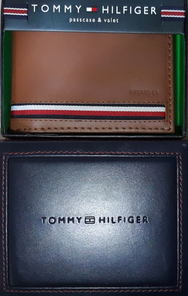 TOMMY HILFIGER USA Meski Portfel RFID Oryginalny! Brazowy + Pudelko