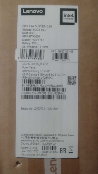 Lenovo ideapad gaming 3