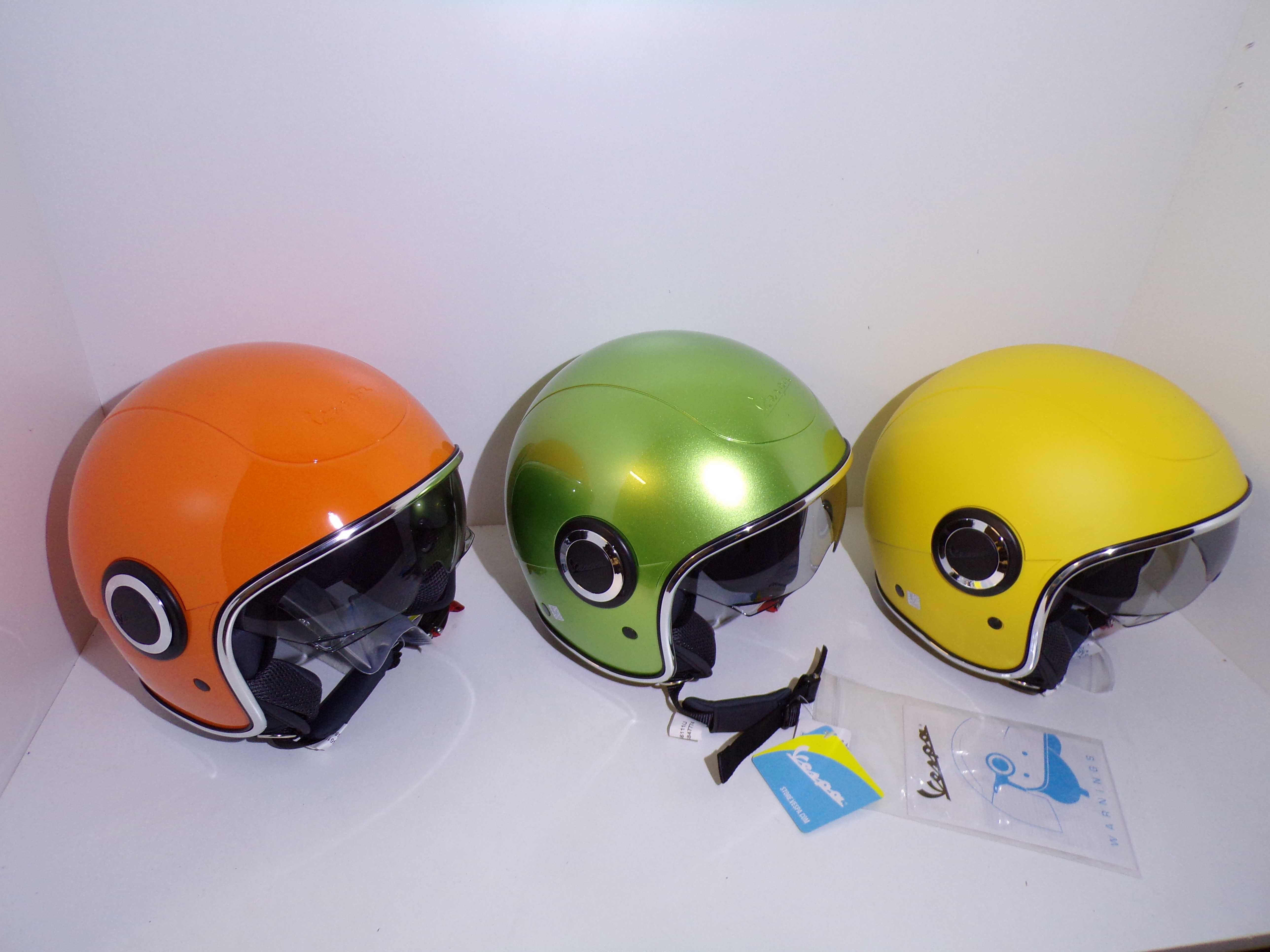 Kask VESPA VJ pomarańczowy/zielony/żółty - rozmiar m,l,xl OEM.