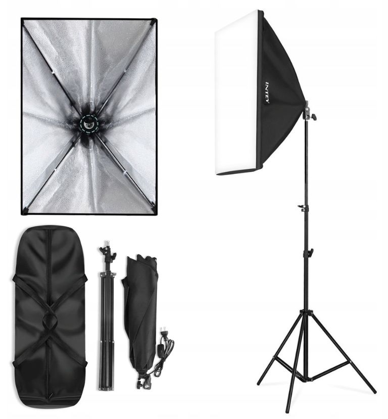 Softbox Zestaw Studyjny 85W 50X70Cm + Statyw Intey