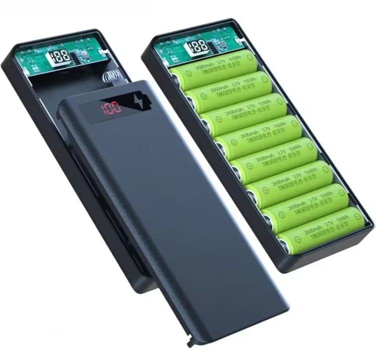 Корпус повербанка на 4 и 8 батарей.