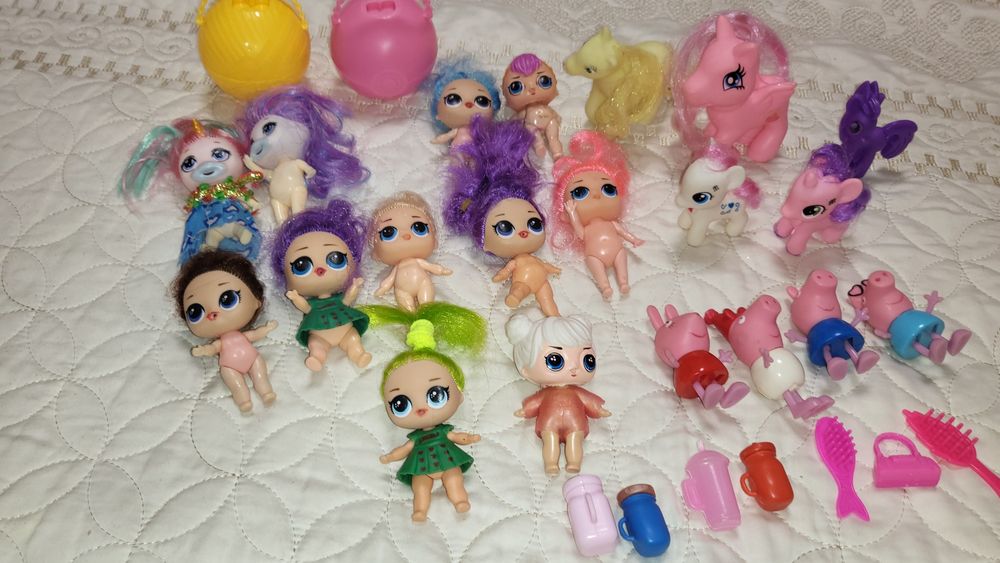 Лола,омг,набір,лот,пакет іграшок для дівчинки,лялька,пеппа,фігурки