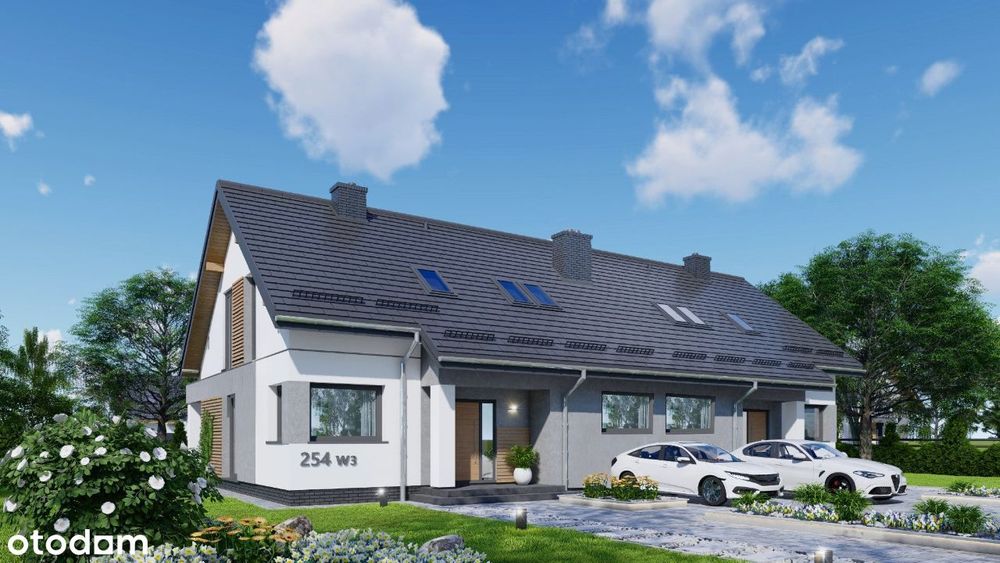 Dom w zabudowie bliźniaczej Głobino - REZERWACJA lewa połowa