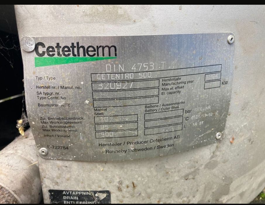 Bufor nierdzewny 500 L+ rewizja  zbiornik bufory nierdzewka kwasiak