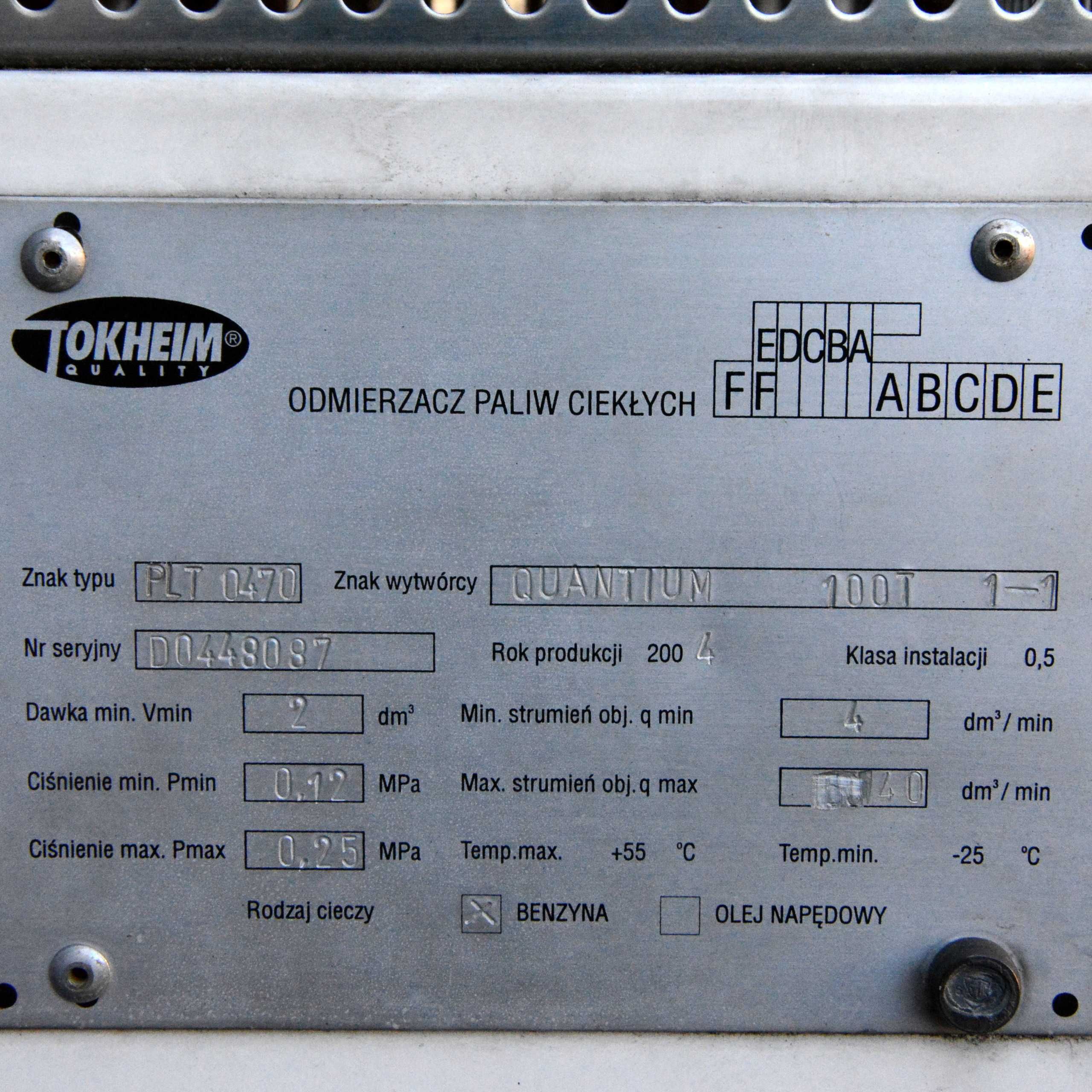 Dystrybutor paliwa Tokheim Quantium 100T Pb ON