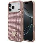 Etui Guess Rhinestone Triangle Logo na iPhone 17 Pro Max - różowe