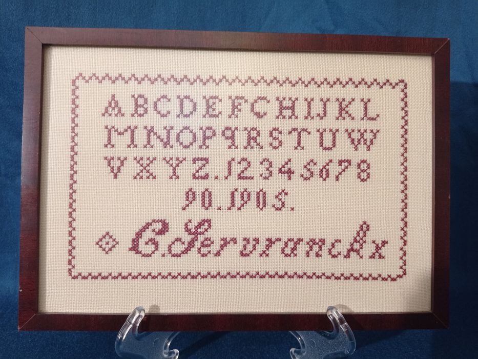 Stare obrazy haft krzyżykowy z początku XX wieku