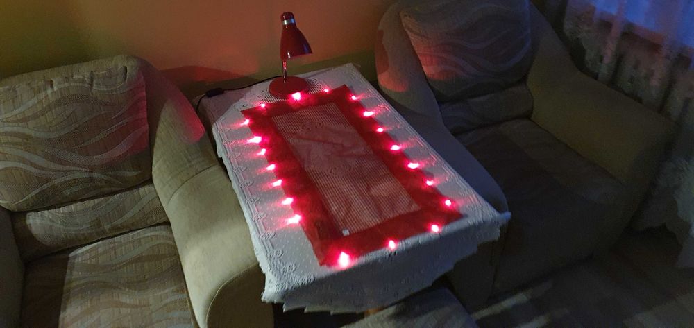 Obrus na stół LED świecący Nowy świąteczny dekoracyjny we dwoje