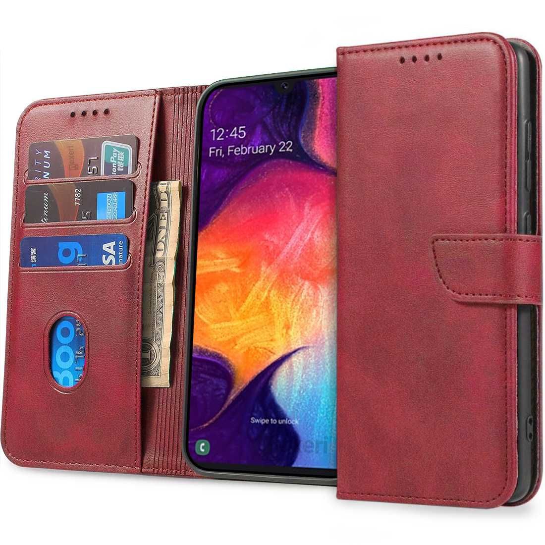Etui Book Wallet Czerwone do Samsung Galaxy a51 5G + Szkło