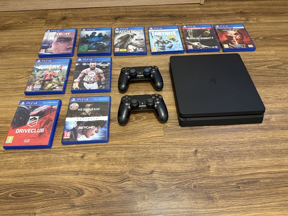 Ps4 slim 1TB/ 10 gier idealny stan