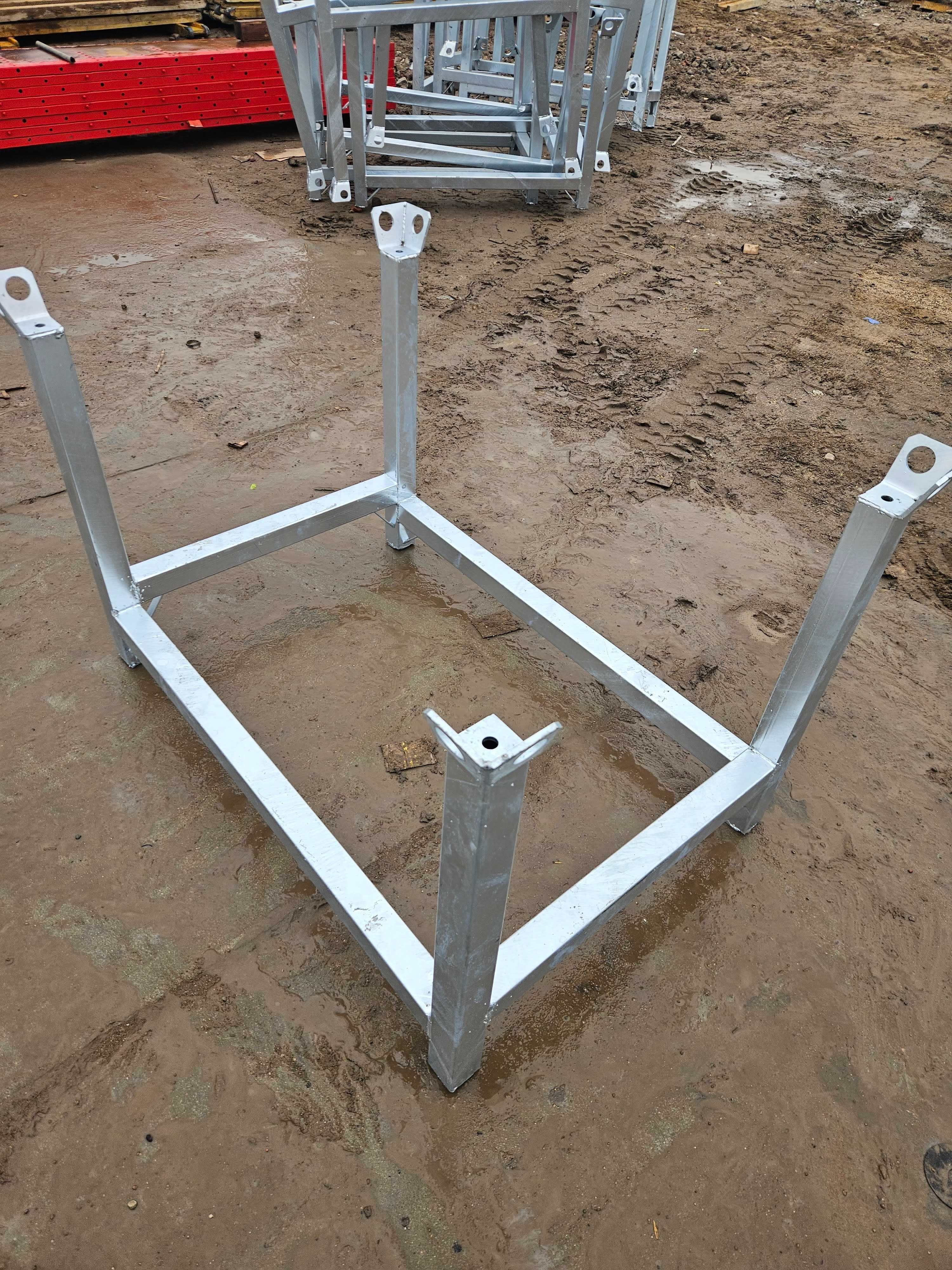 Kosze na podpory sztyce, stemple ocynk nowe palety metalowe pojemniki