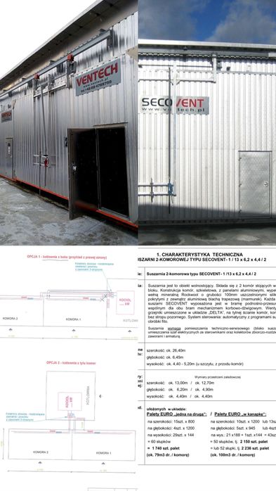 Sprzedam nowa konstrukcje suszarnia do drewna do palet euro