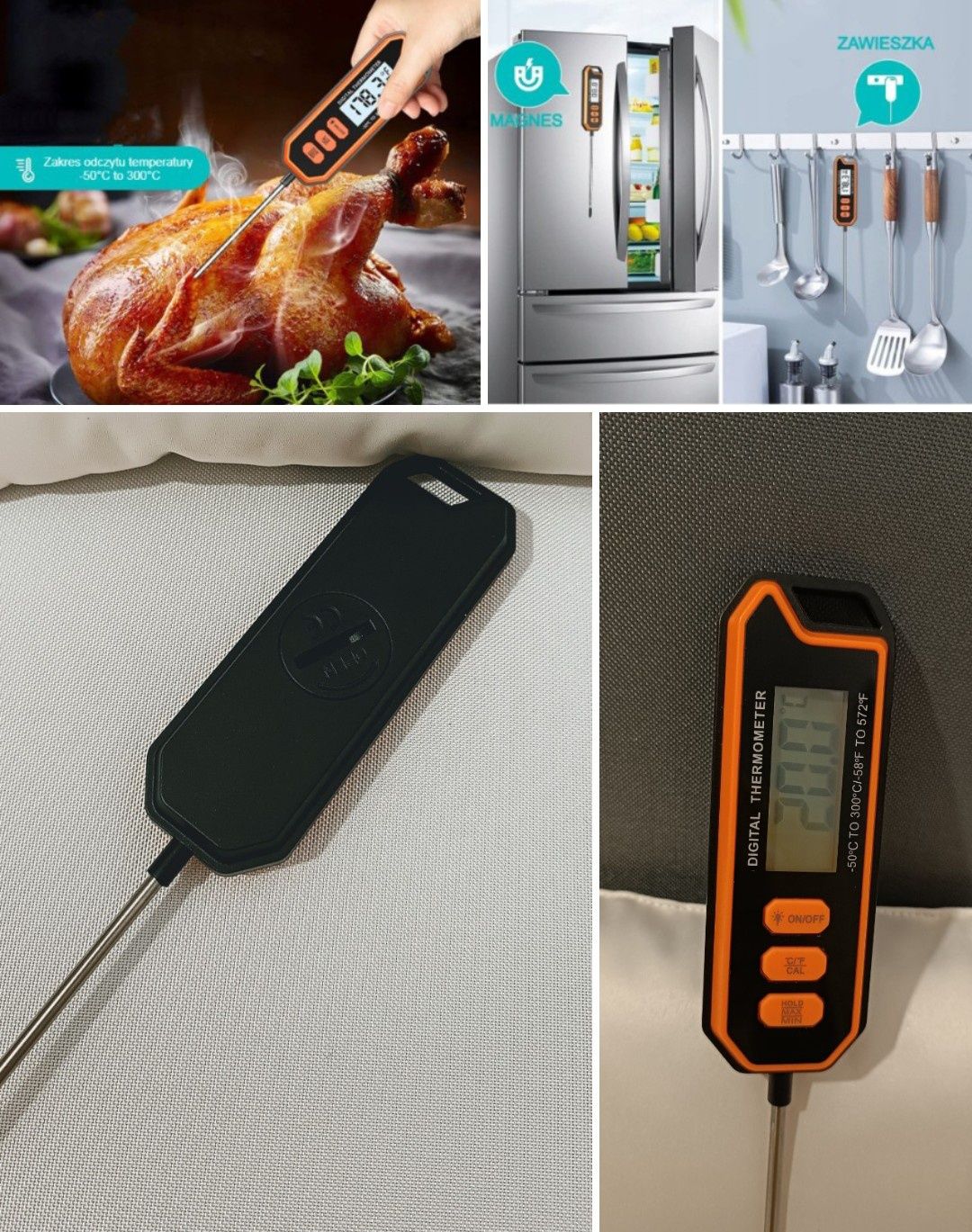Cyfrowy termometr spożywczy do żywności -50 300°C