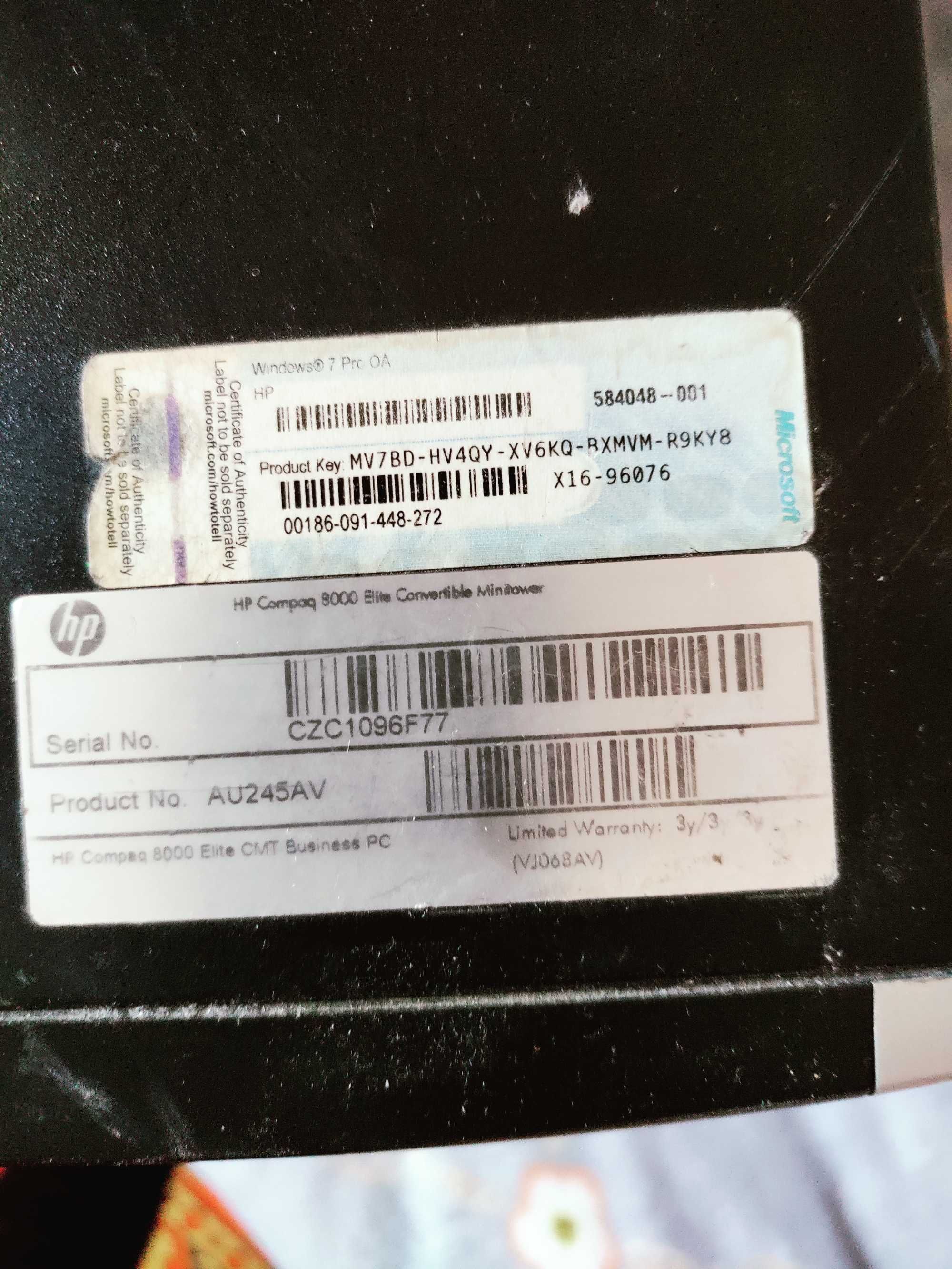 ПК  HP Compaq 8000 Elite Convertible Minitower
