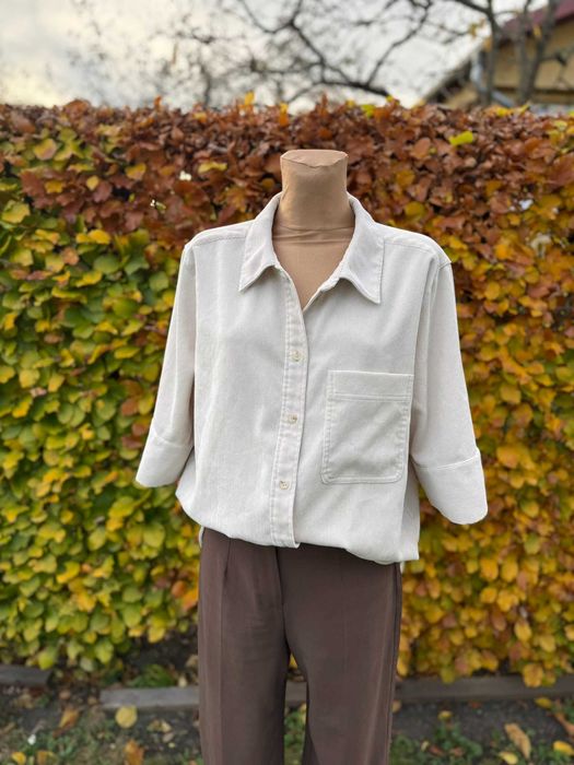 beżowa koszula OPUS oversize plus size 44