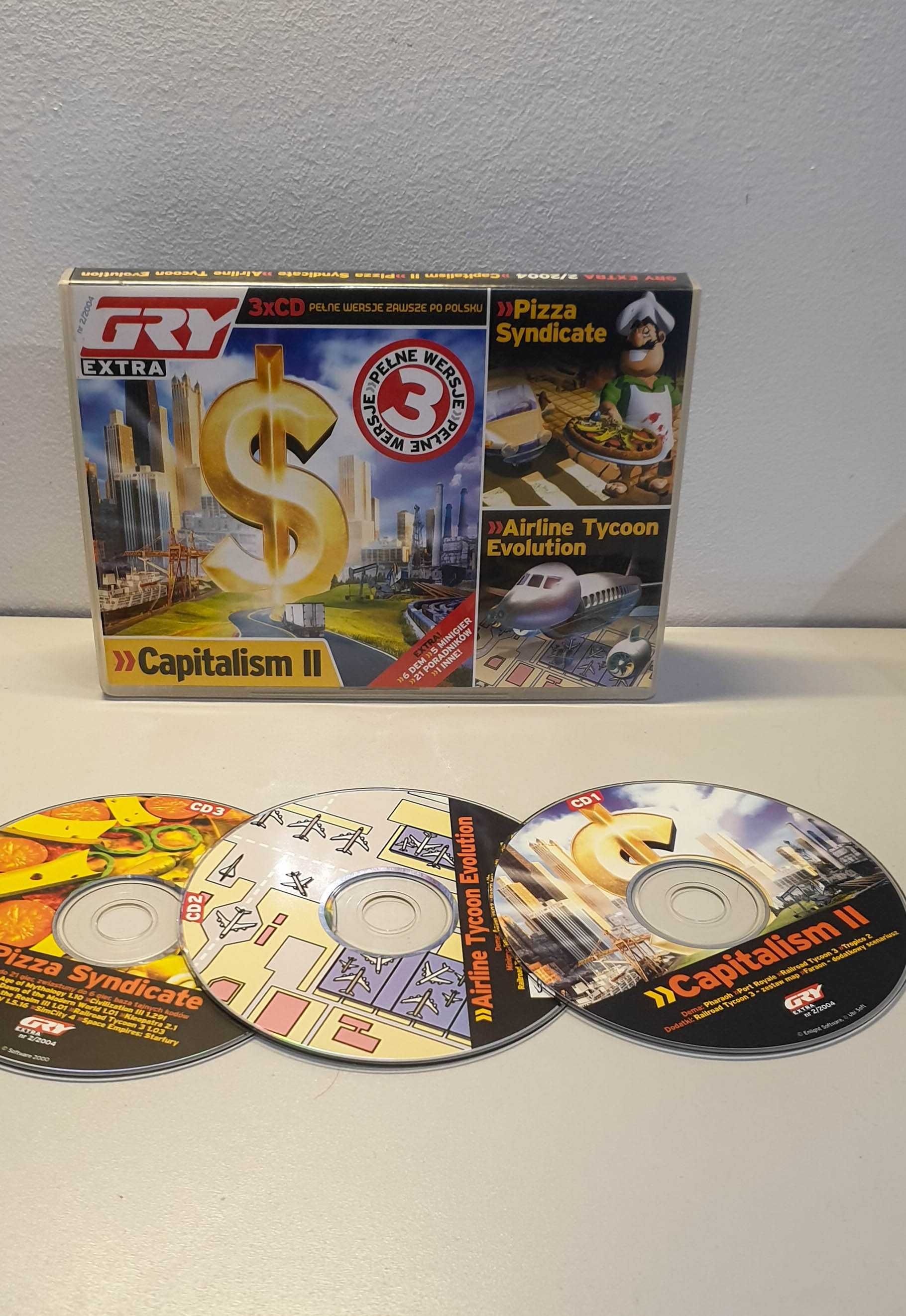 Gry Pc Capitalism II Pizza Syndicate Airline Tycoon Evolution Wyd. PL