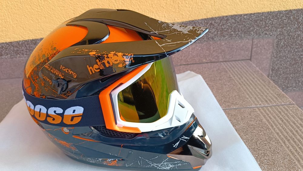 Kask na Cross Quad Rower Hulajnogę+ gogle