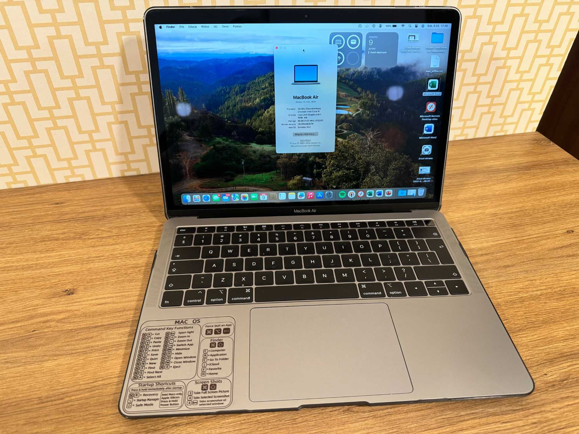 MacBook AIR 2018 i5/16GB/1.5TB