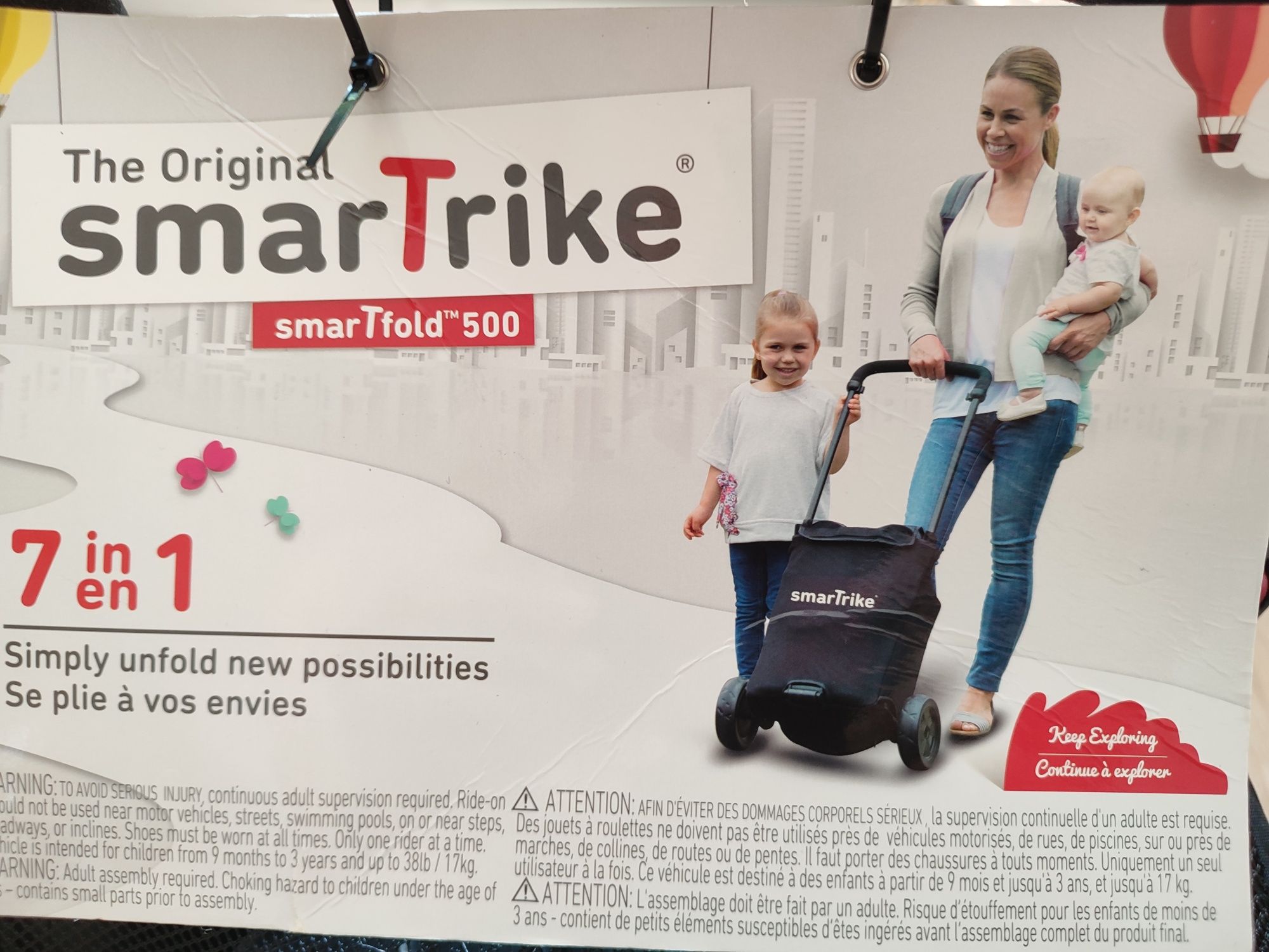 Smartrike smartfold 500, rowerek trójkołowy składany 7 w 1