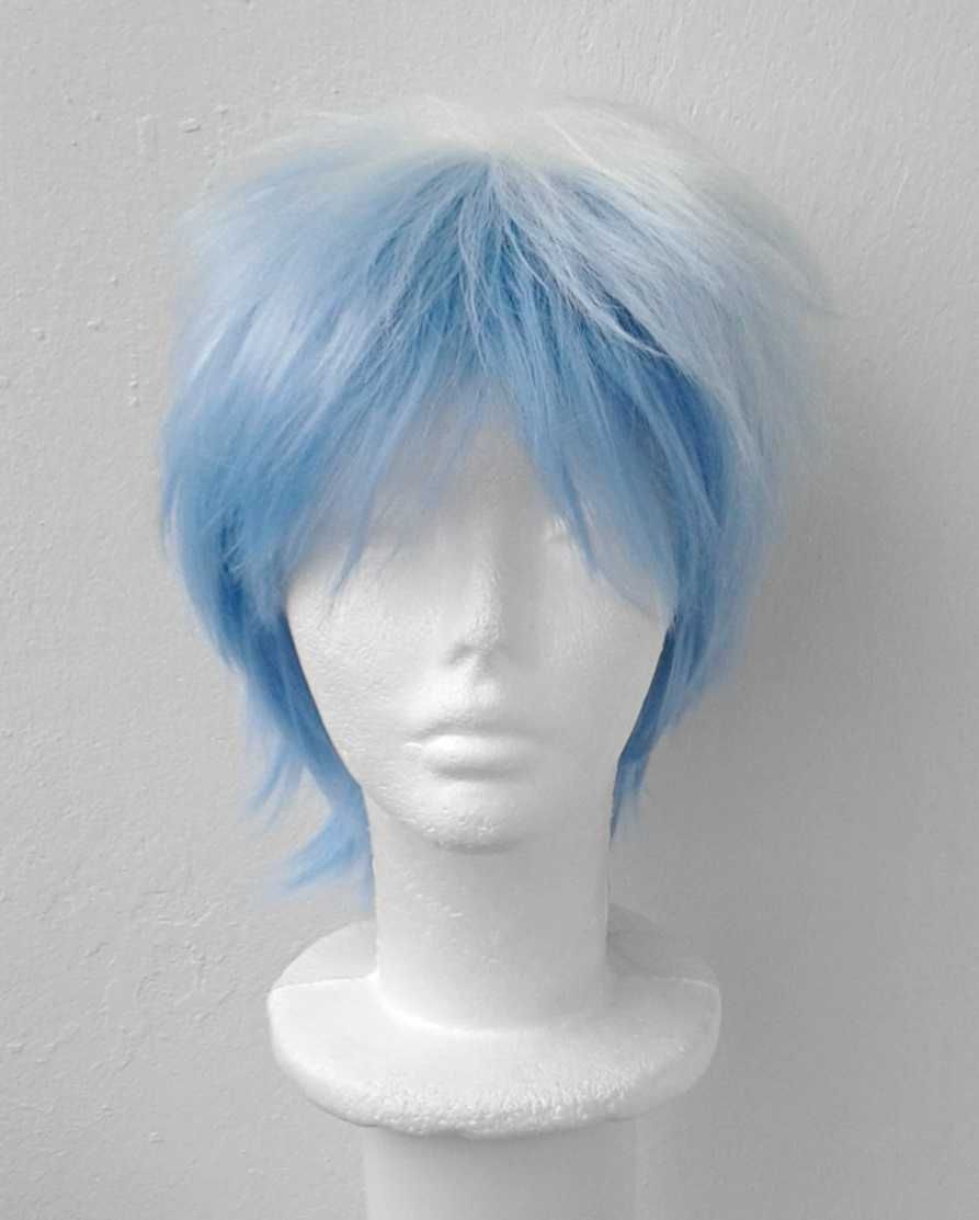 Gintoki Gintama błękitna krótka peruka cosplay wig niebieska biała